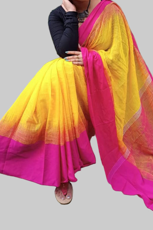 Shoroter Pathe Khadi Cotton Saree