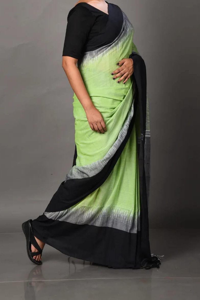 Shoroter Pathe Khadi Cotton Saree