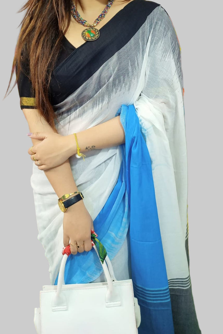 Shoroter Pathe Khadi Cotton Saree