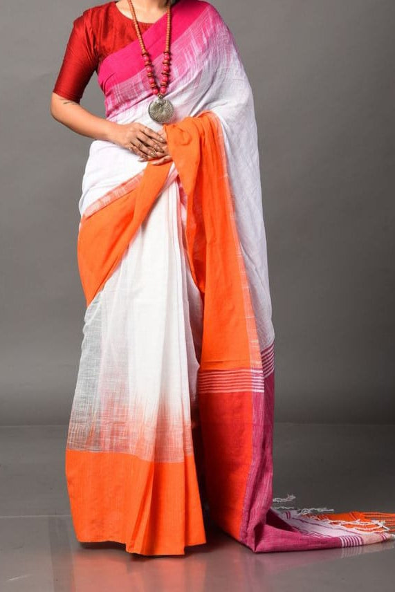 Shoroter Pathe Khadi Cotton Saree