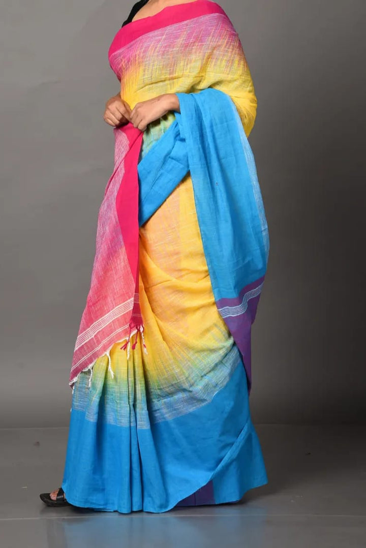 Shoroter Pathe Khadi Cotton Saree