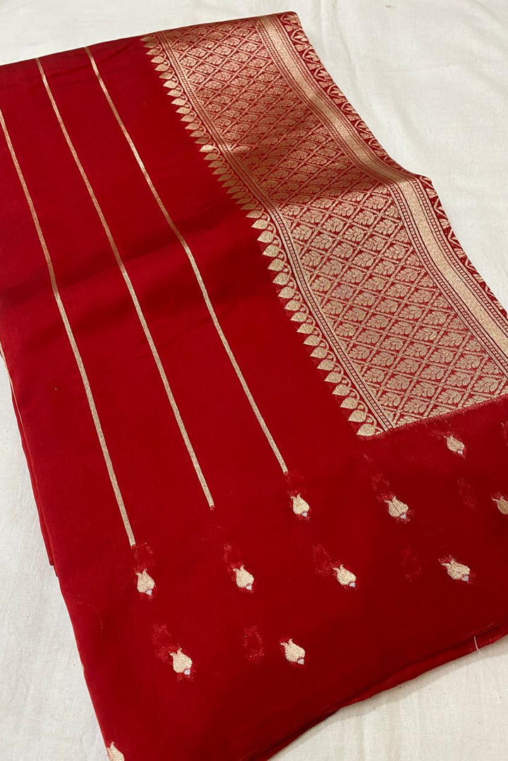 Glitz & Grace Banarasi Munga Silk Saree