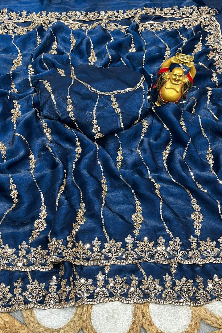 Autumn Trail Fancy Silk Saree