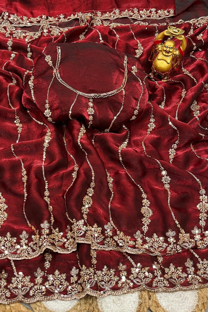 Autumn Trail Fancy Silk Saree