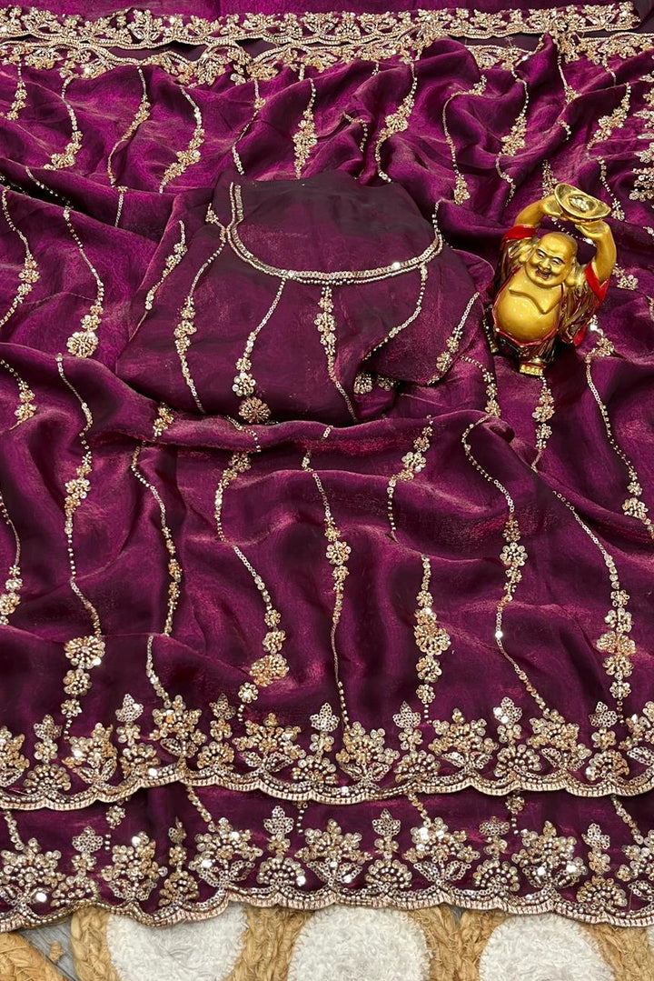 Autumn Trail Fancy Silk Saree