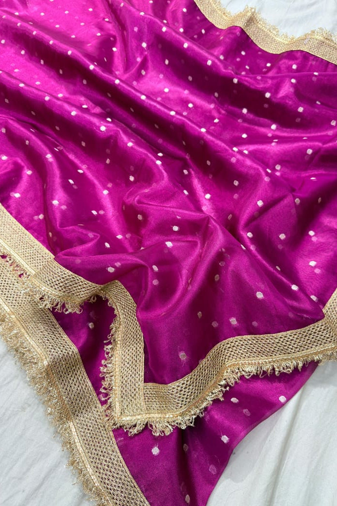 Art On Fabric Tissue Banarasi Silk Saree