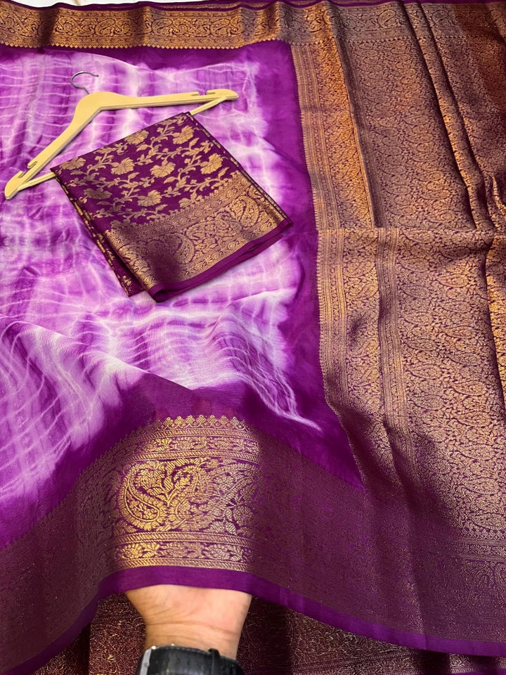 Glossy Empress Katan Banarasi Silk Saree