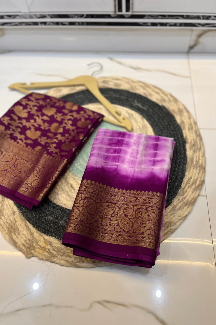 Glossy Empress Katan Banarasi Silk Saree