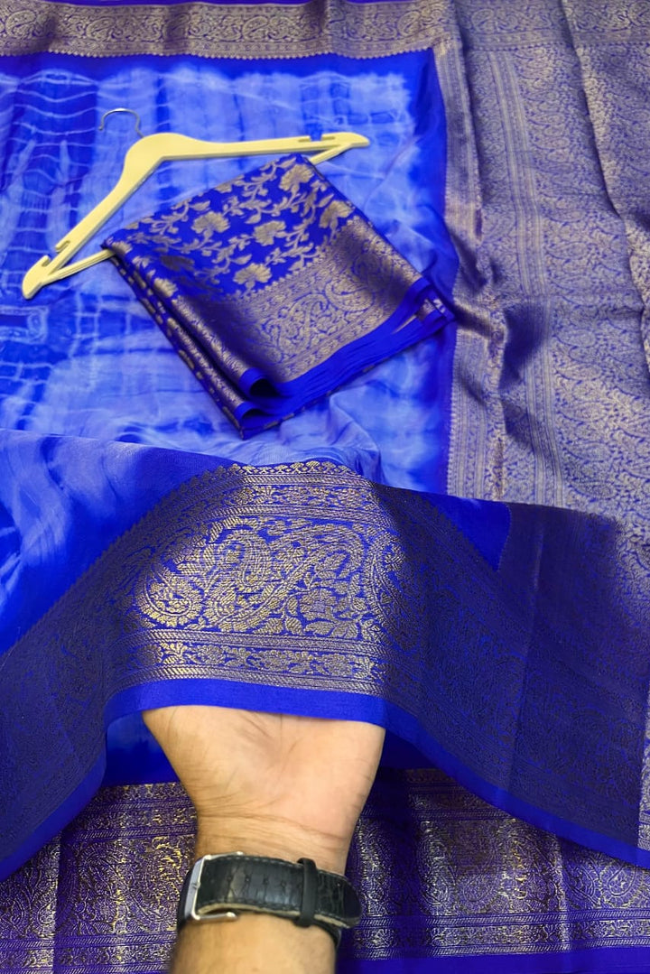 Glossy Empress Katan Banarasi Silk Saree