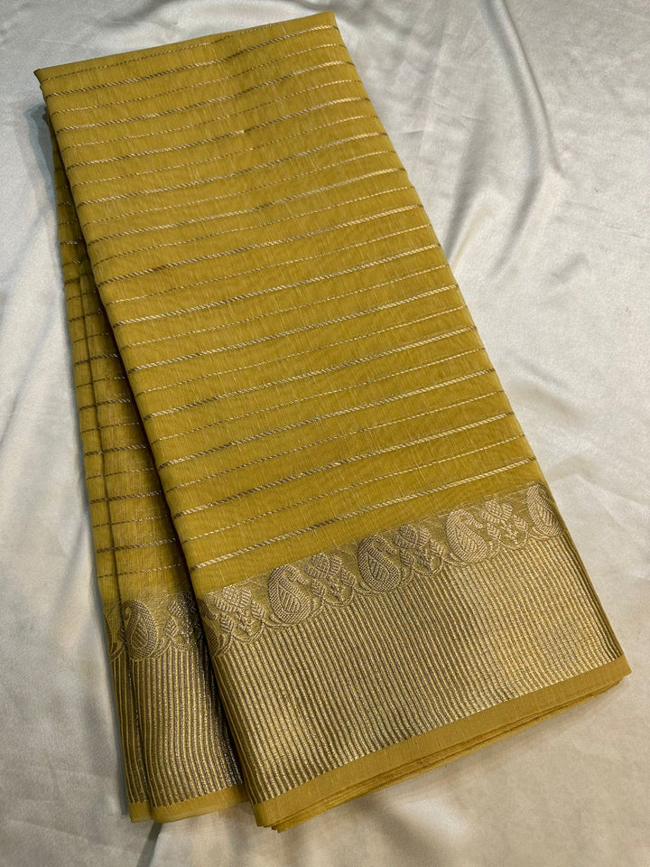 Midnight Muse Linen Banarasi Saree