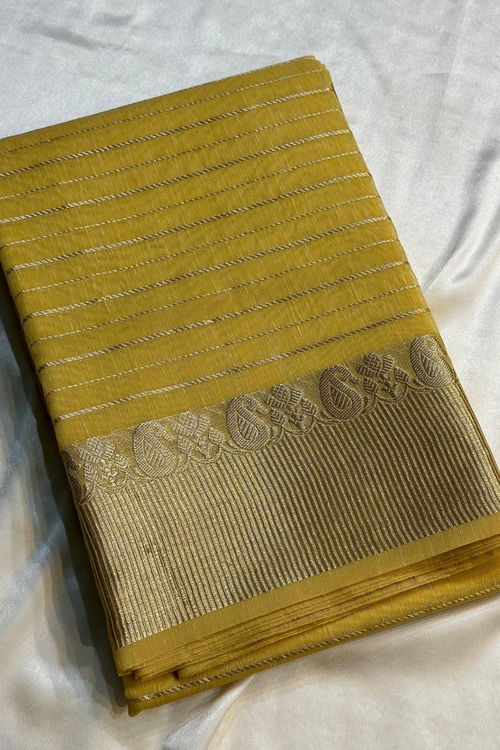 Midnight Muse Linen Banarasi Saree