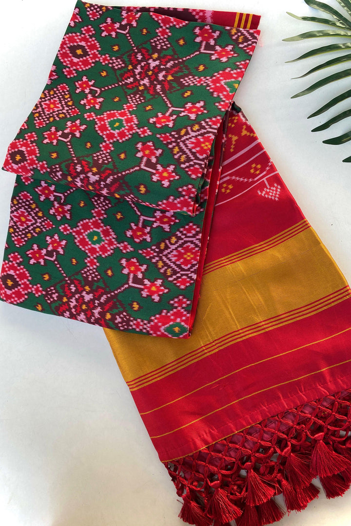 Heartwritten Harmony Bandhej Silk Saree