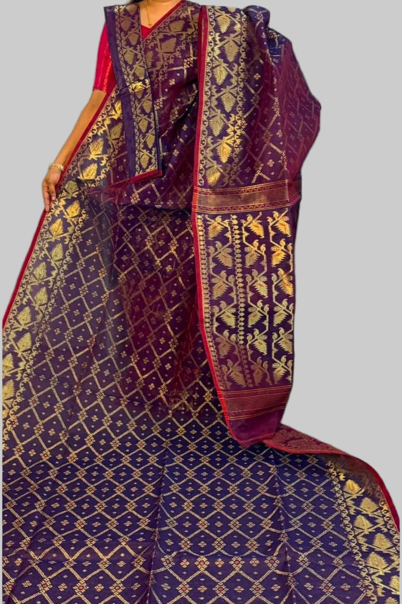 Chithi’r Shur Dhakai Jamdani Saree