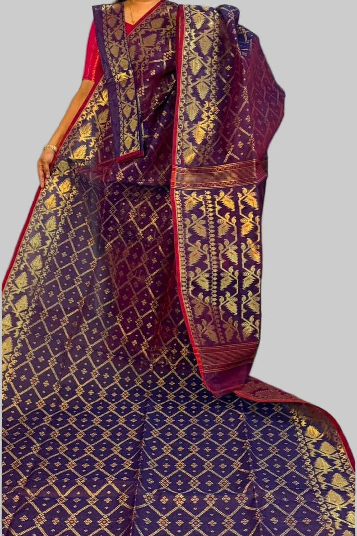 Chithi’r Shur Dhakai Jamdani Saree