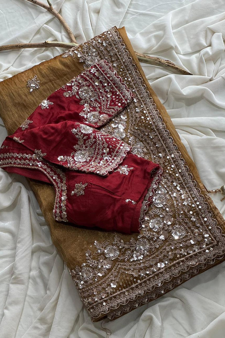 Ink of Emotions Tissue Silk Saree