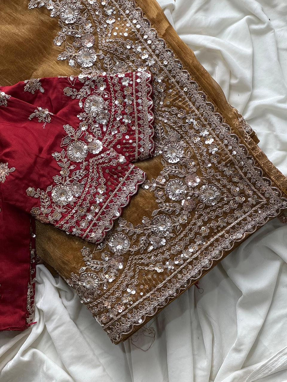 Ink of Emotions Tissue Silk Saree