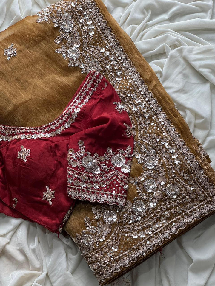 Ink of Emotions Tissue Silk Saree