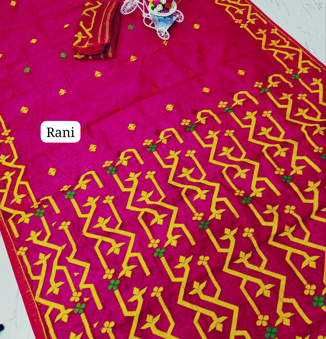 Chorui Pakhi Muslin Dhakai Jamdani Saree