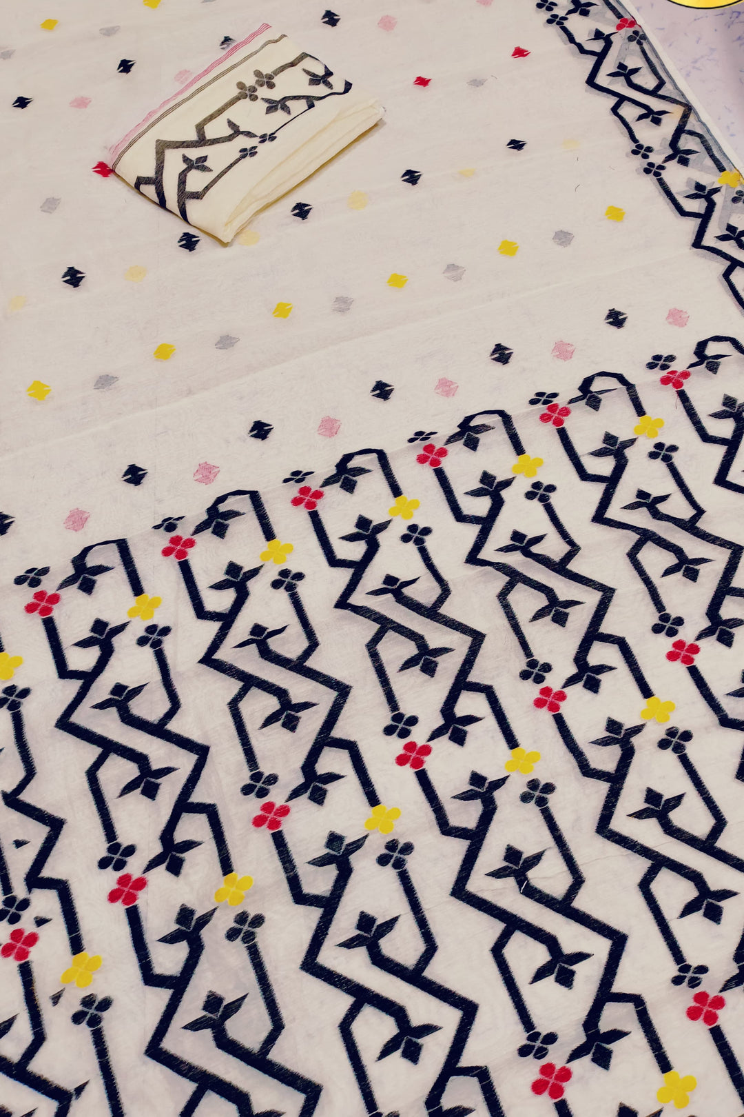 Chorui Pakhi Muslin Dhakai Jamdani Saree