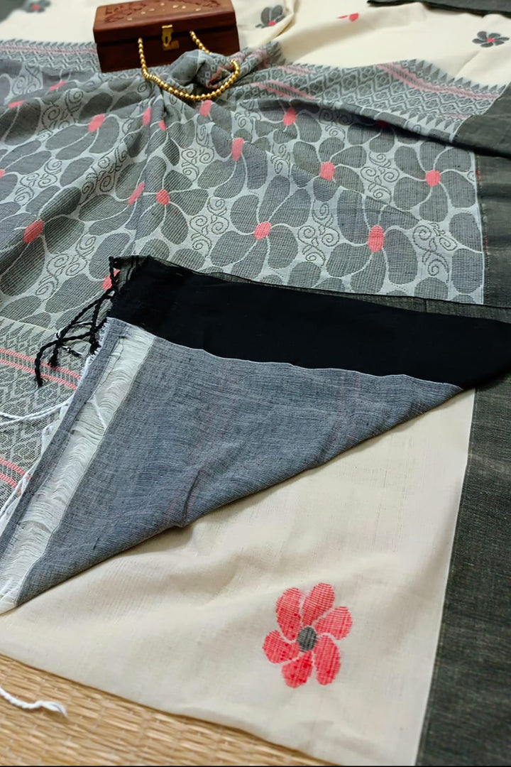 Moner Shokal Mercerised Cotton Saree