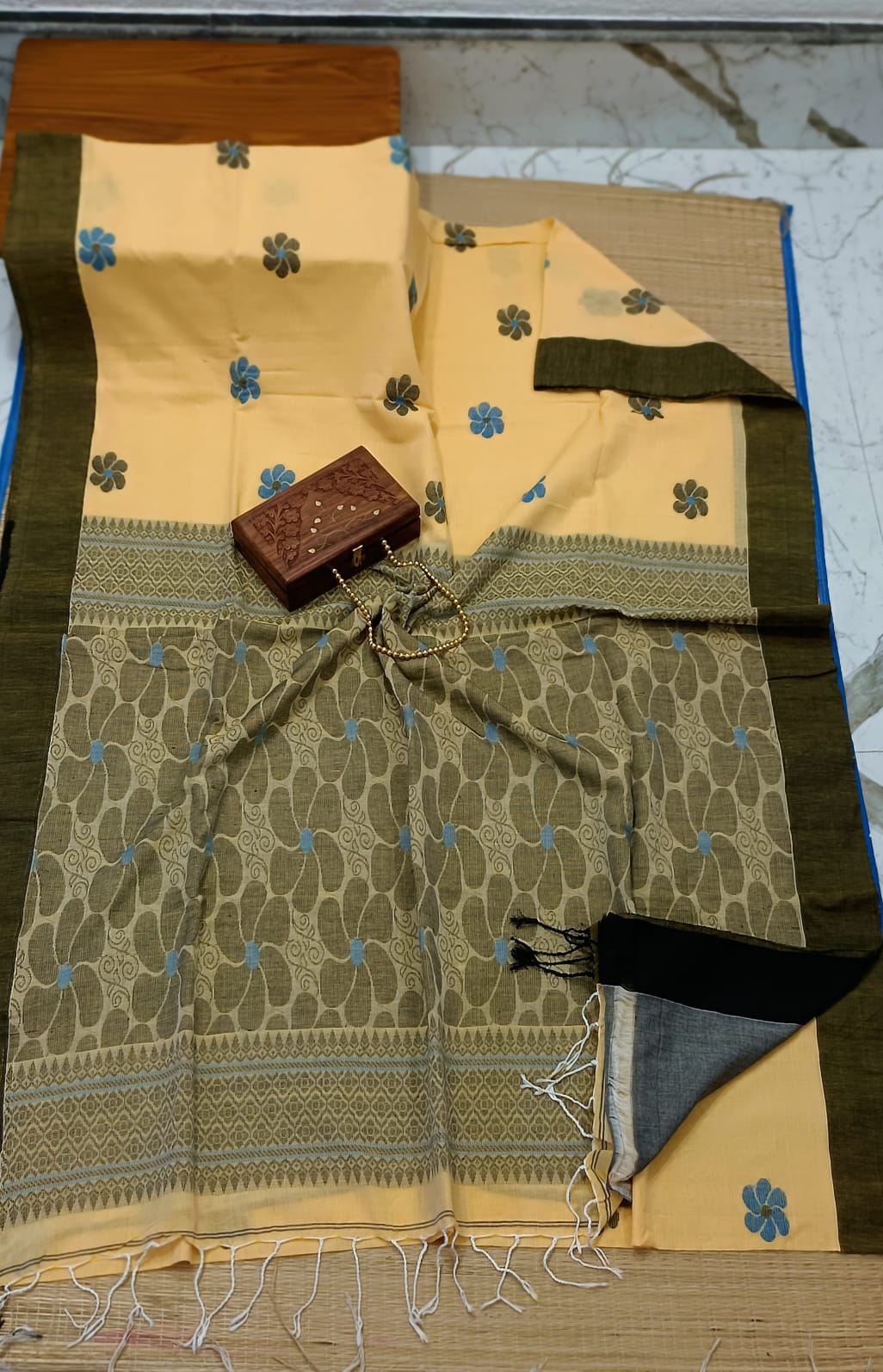 Moner Shokal Mercerised Cotton Saree