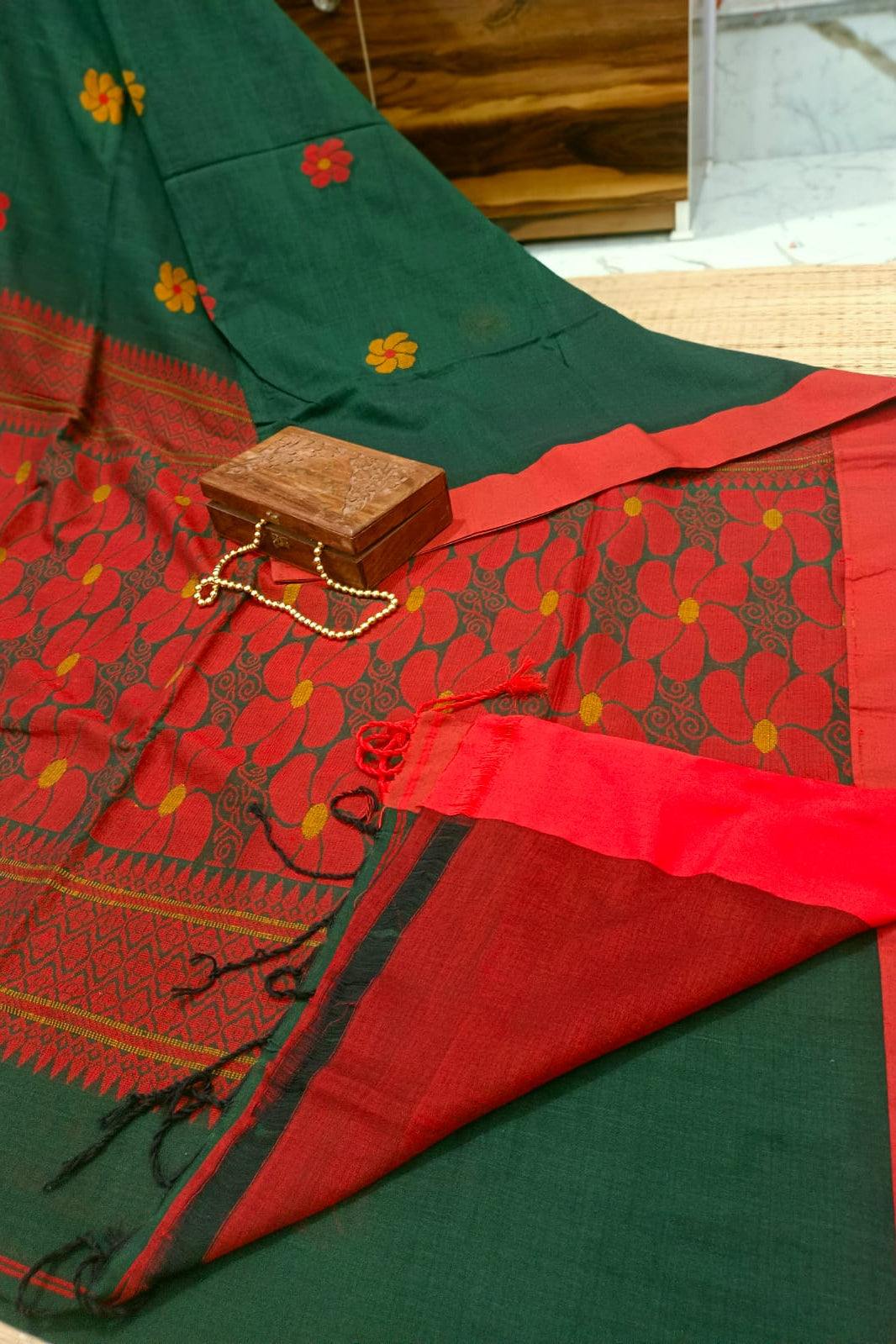 Moner Shokal Mercerised Cotton Saree