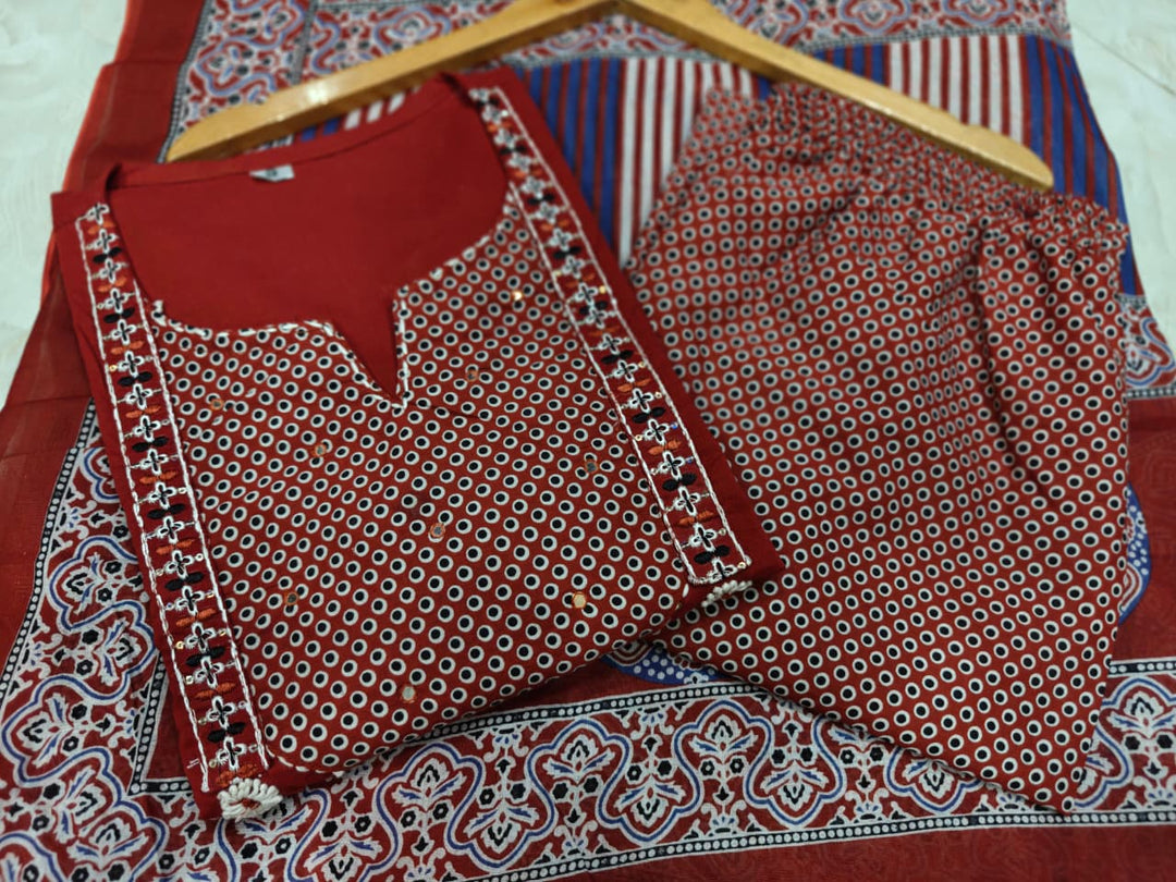 Skywhirl Cotton Kurti Set