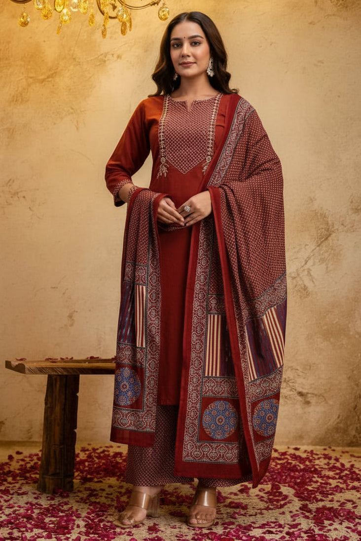 Skywhirl Cotton Kurti Set