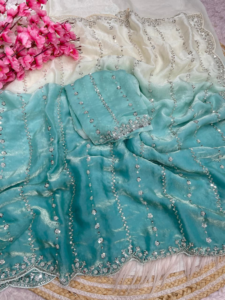 Whispering Breeze Fancy Silk Saree