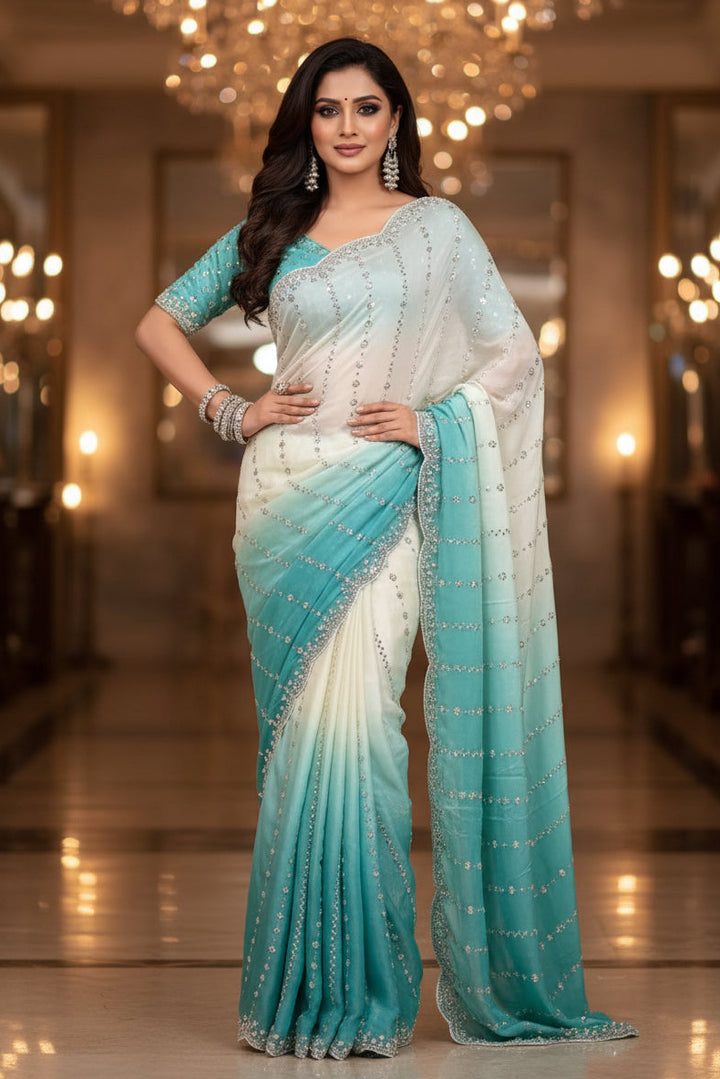 Whispering Breeze Fancy Silk Saree