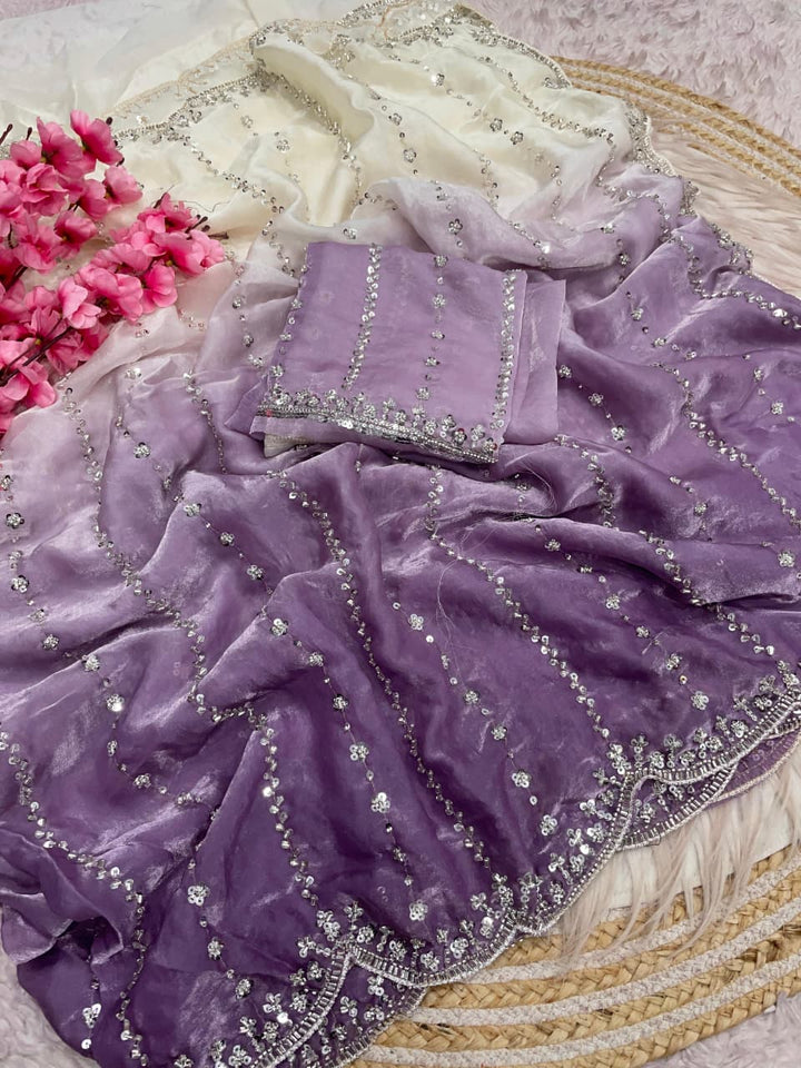 Whispering Breeze Fancy Silk Saree