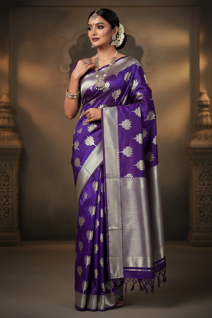 Aura Silkway Banarasi Katan Silk Saree