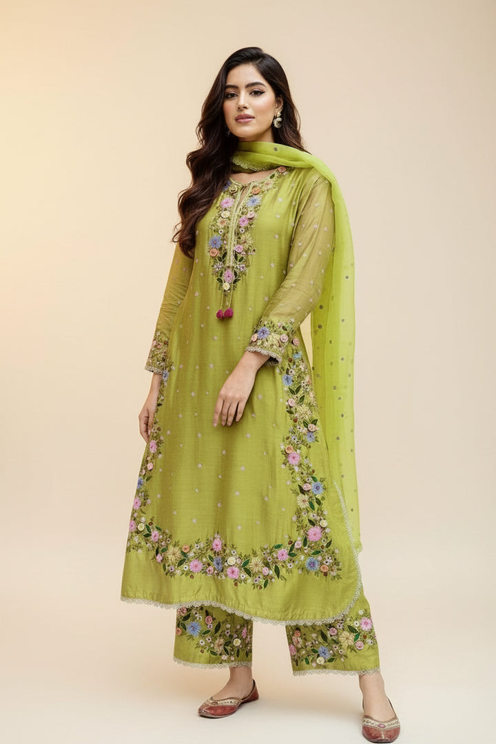 Floral Wind Georgette Kurti Set
