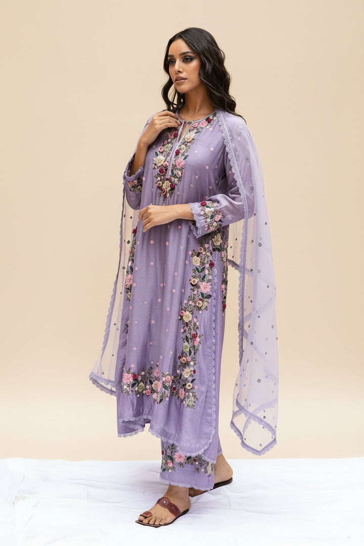 Floral Wind Georgette Kurti Set