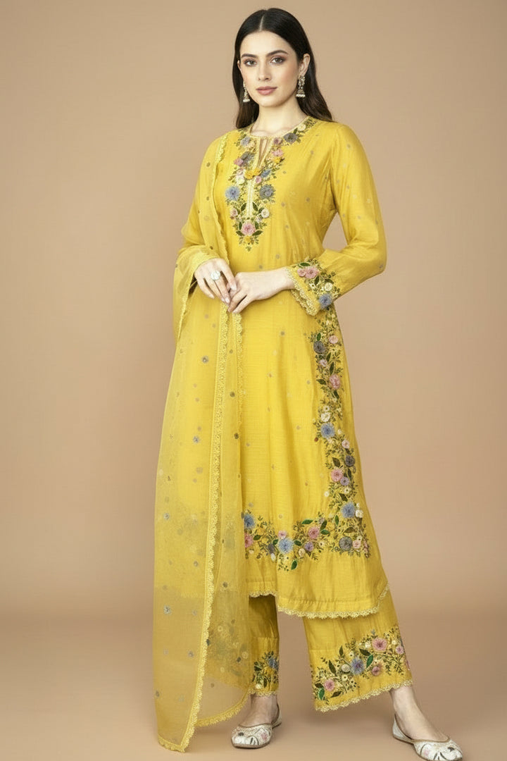 Floral Wind Georgette Kurti Set