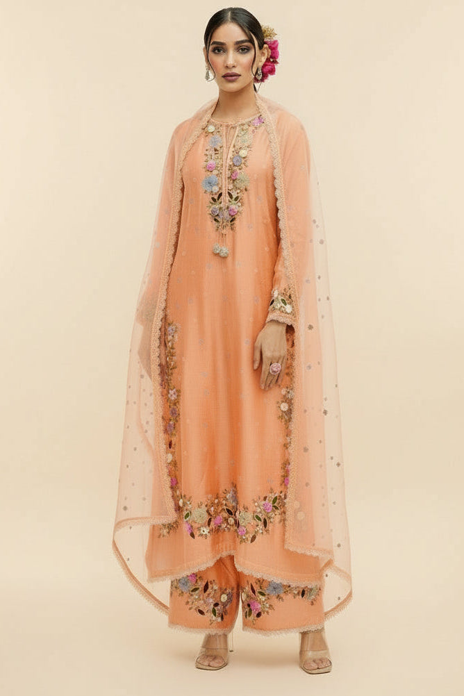 Floral Wind Georgette Kurti Set