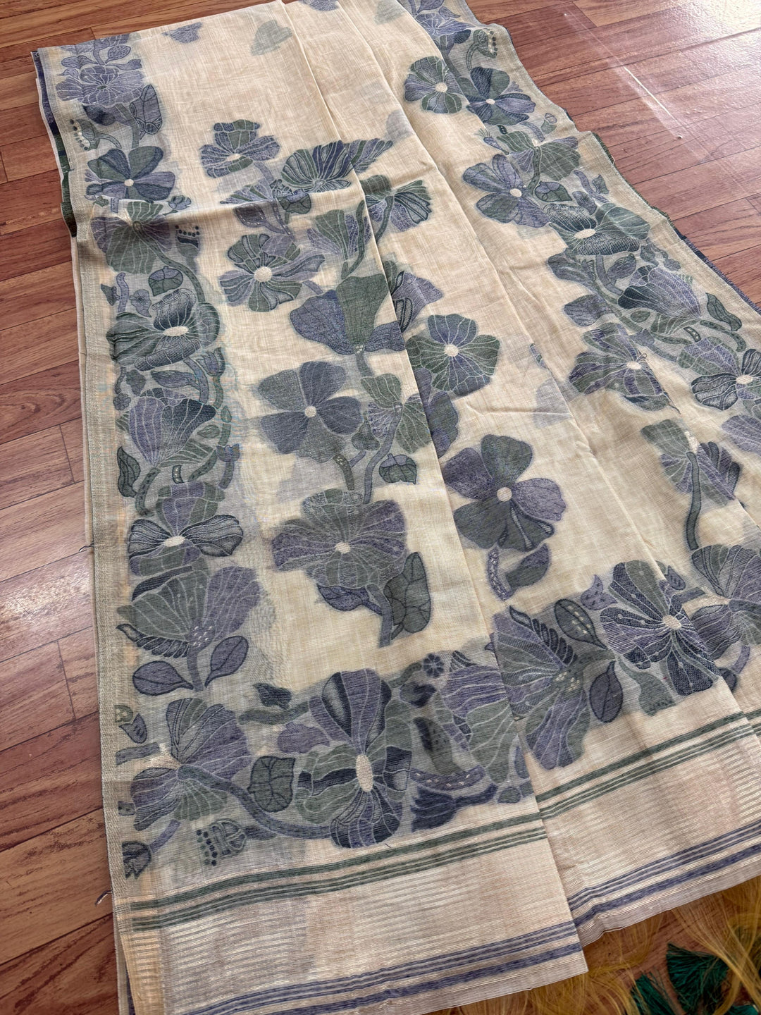 Petal Reverie Muga Silk Saree