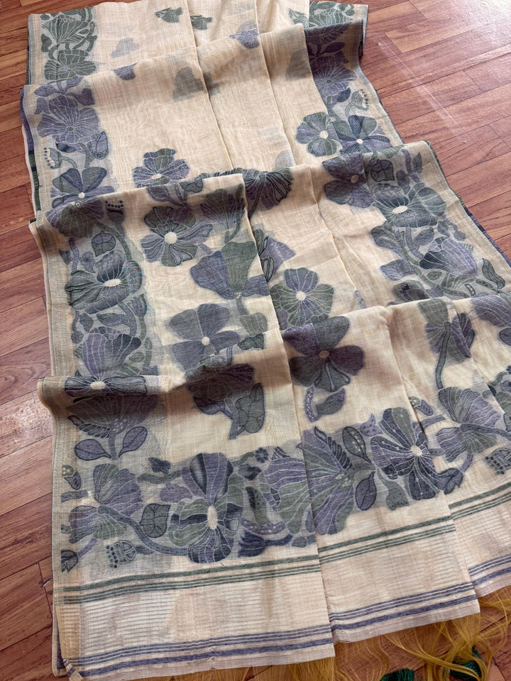 Petal Reverie Muga Silk Saree