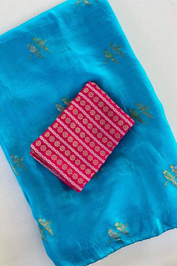 Ananta Aabha Jute Crush Silk Saree