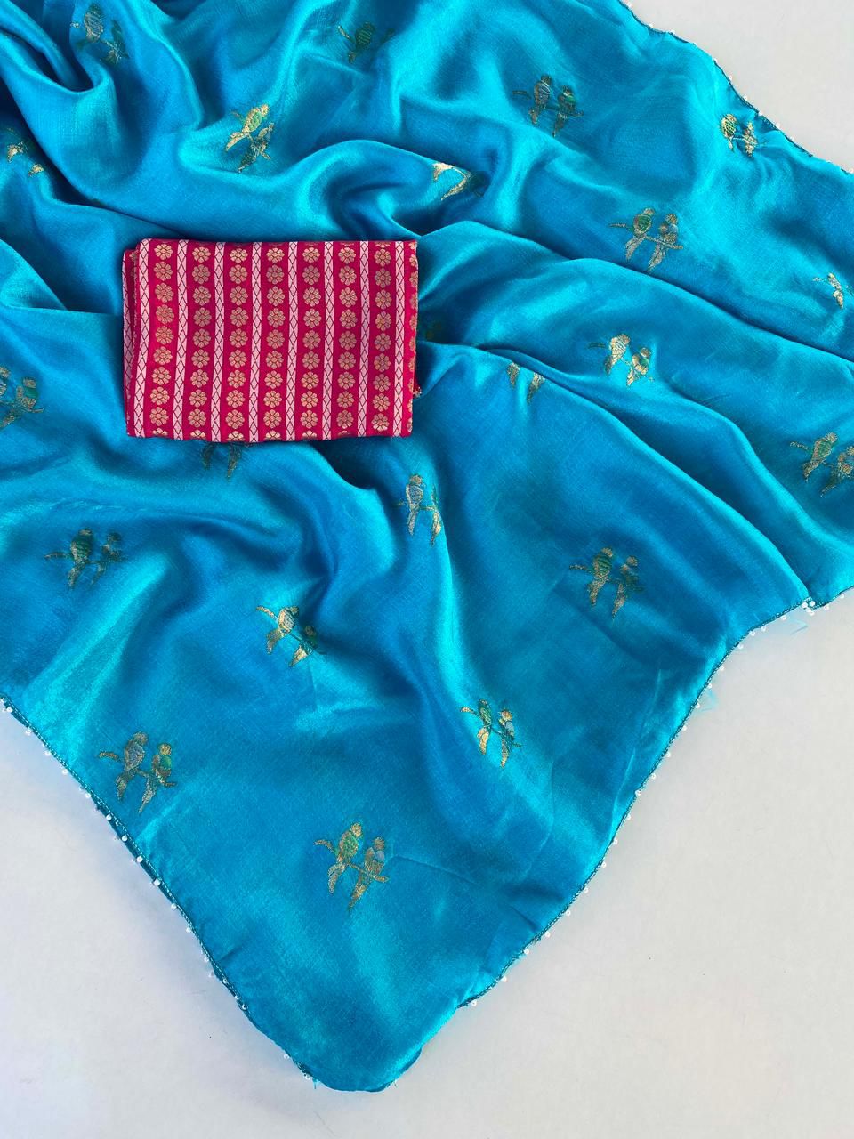 Ananta Aabha Jute Crush Silk Saree