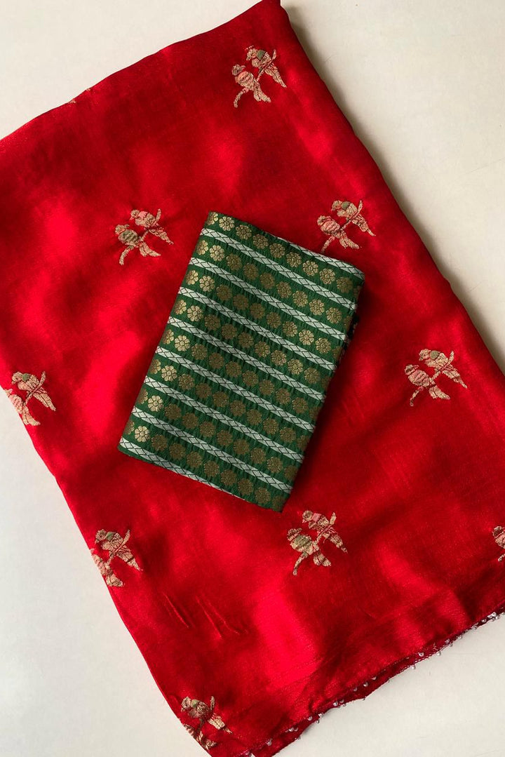 Ananta Aabha Jute Crush Silk Saree