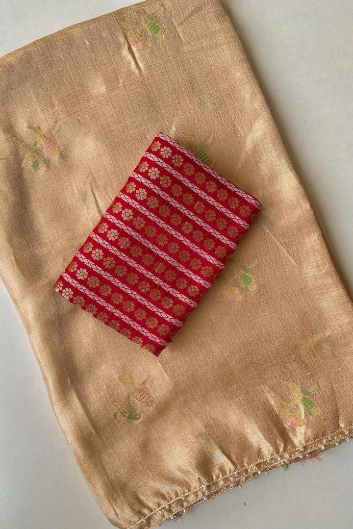 Ananta Aabha Jute Crush Silk Saree
