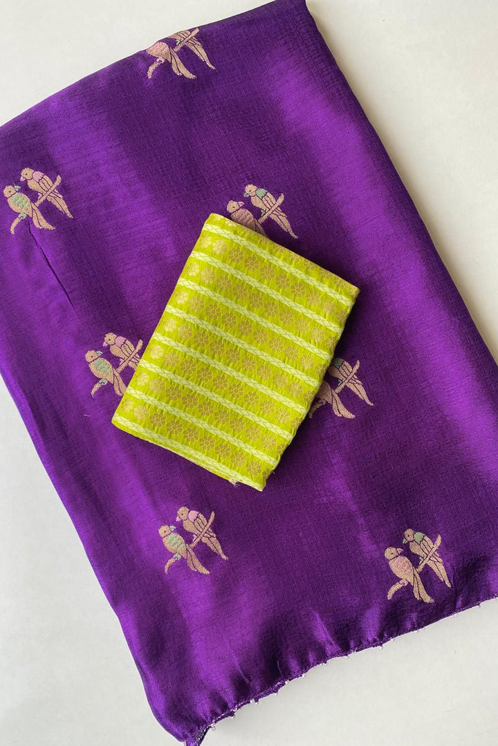 Ananta Aabha Jute Crush Silk Saree