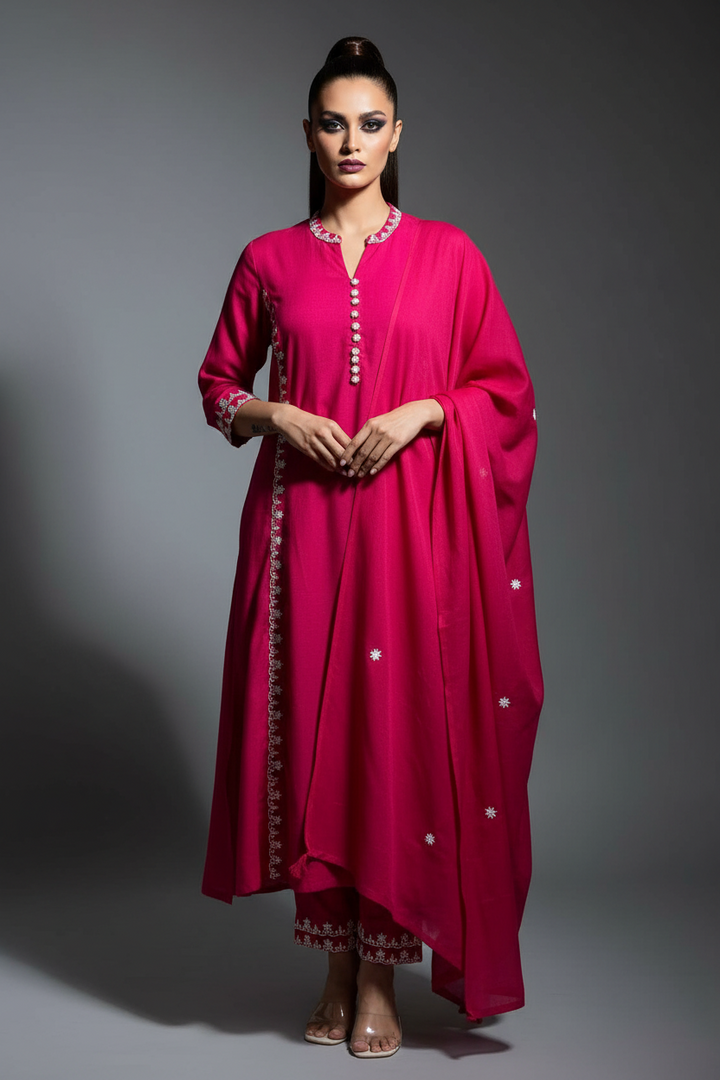 Queenly Mirage Cotton Kurti Set