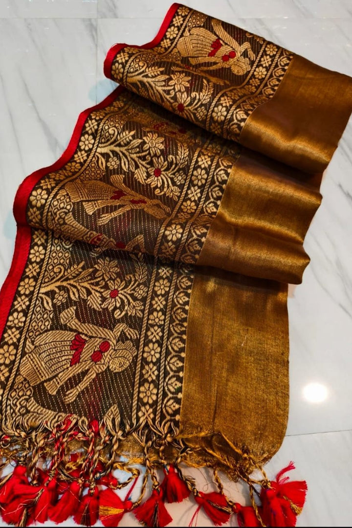 Orchid Crown Tissue Cotton Saree