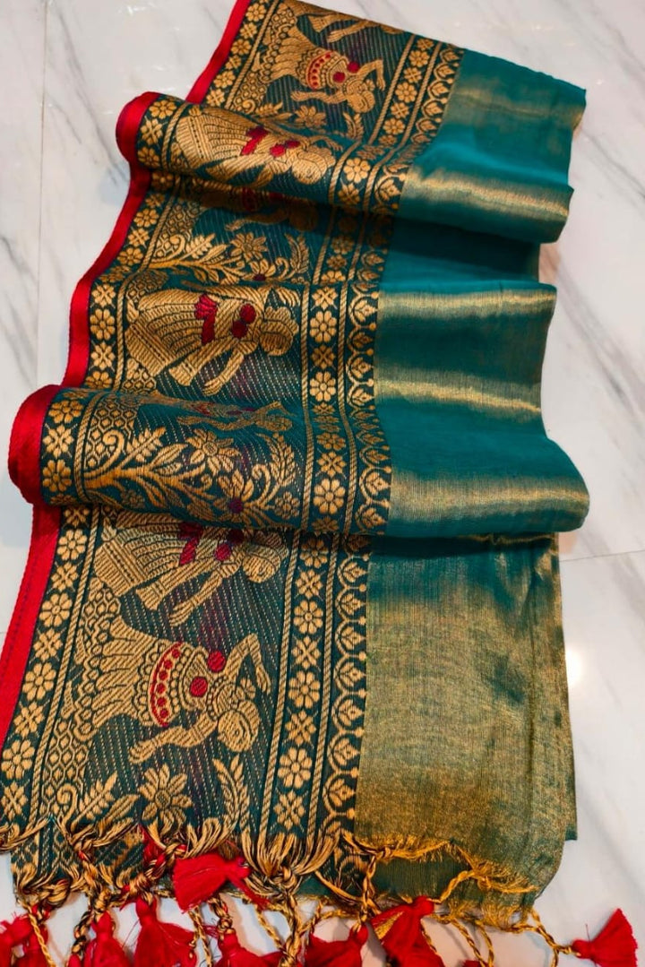 Orchid Crown Tissue Cotton Saree