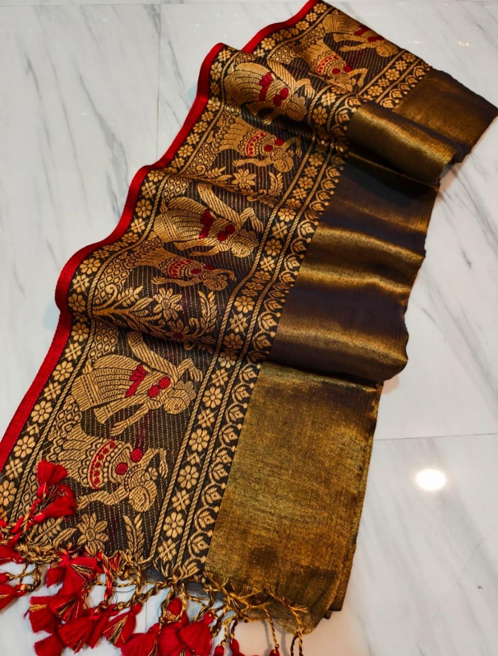 Orchid Crown Tissue Cotton Saree