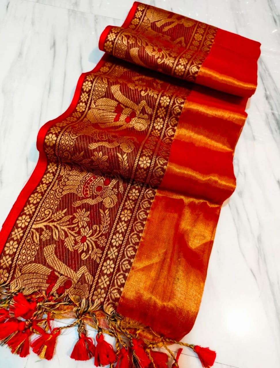 Orchid Crown Tissue Cotton Saree