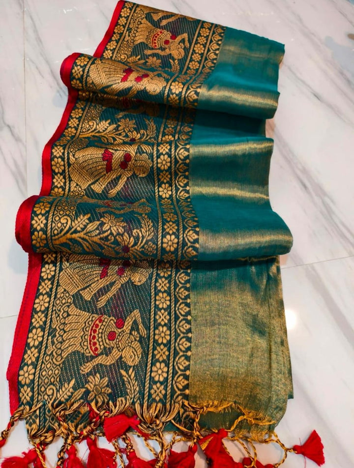 Orchid Crown Tissue Cotton Saree