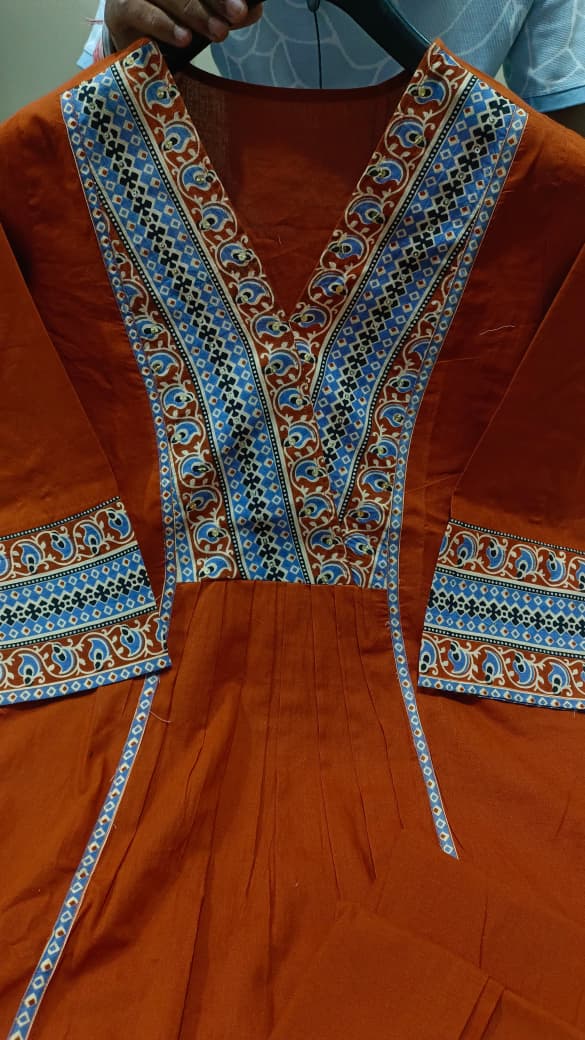 Imperial Iris Cotton Kurti Set